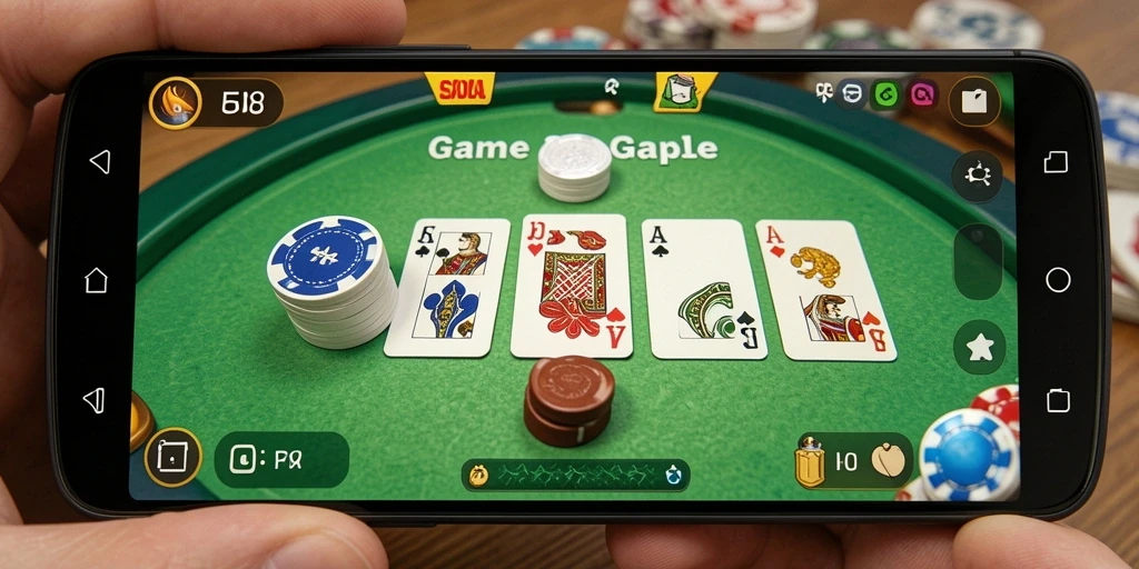 Screenshot gameplay FO8 menampilkan suasana seru permainan Gaple.