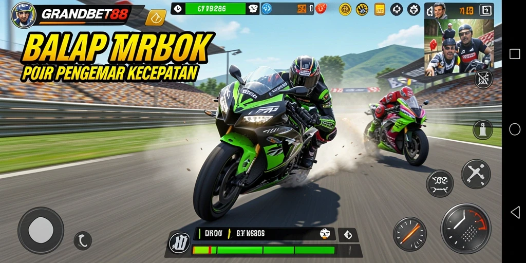 Gameplay menegangkan balapan motor di GRANDBET88.