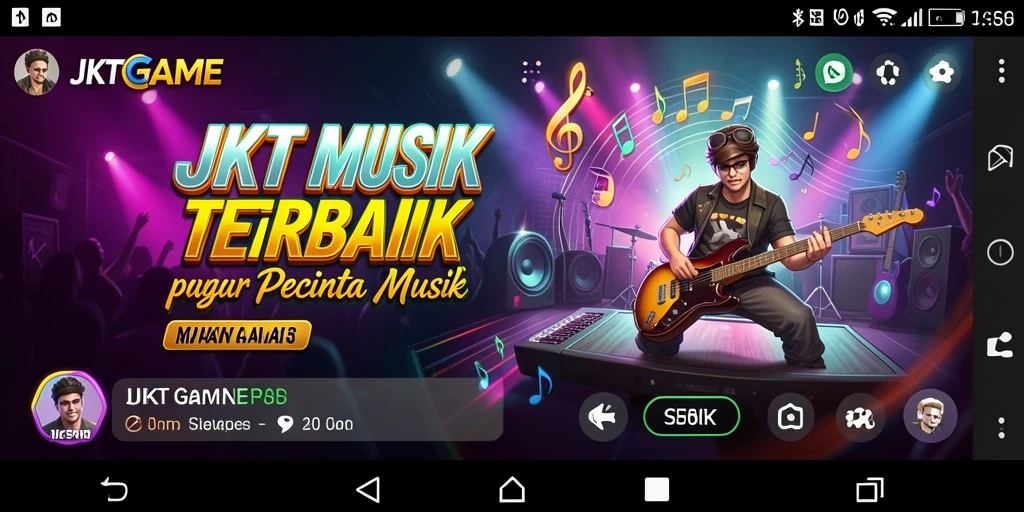Tampilan gameplay JKTGAME yang menarik saat bermain musik.