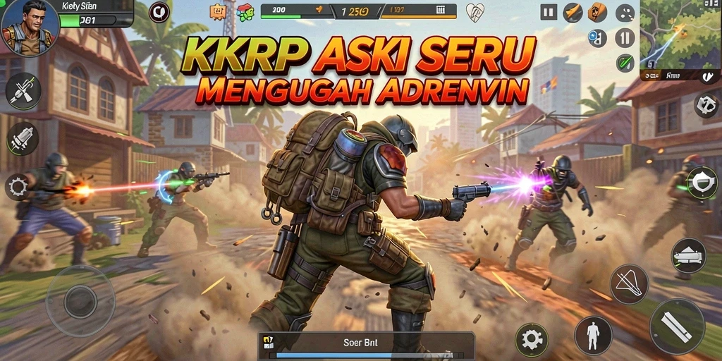 Tangkapan layar utama KKRP menampilkan aksi mendebarkan dalam permainan.