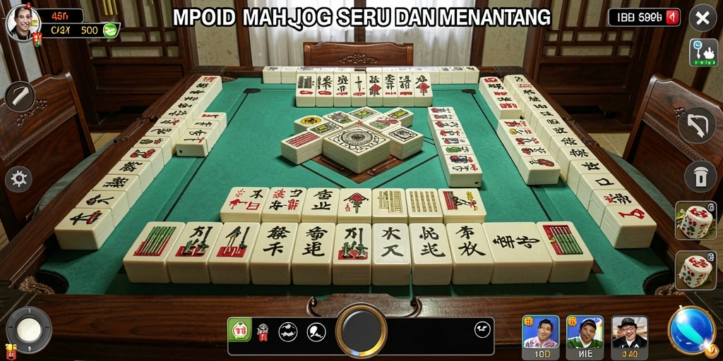 Screenshot gameplay MPOID dengan tampilan papan Mahjong yang menarik.
