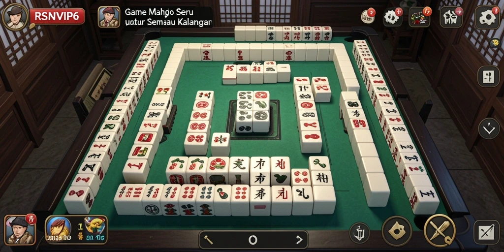 Tampilan gameplay RSNVIP6 dengan grafik Mahjong yang menawan.