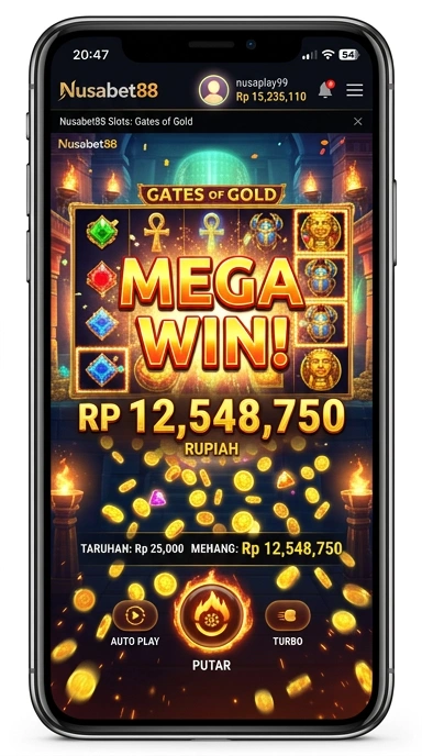 Tampilan antarmuka aplikasi nusabet88 yang menarik.